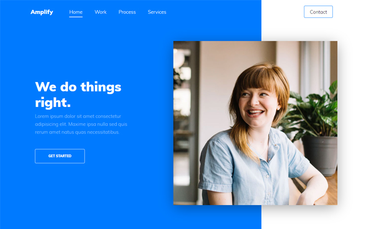 Amplify - Free HTML5 Bootstrap 4 Agency Website Template