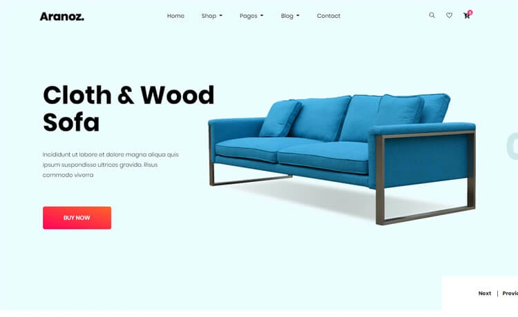 Aranoz - Free Bootstrap 4 HTML5 Ecommerce Website Template