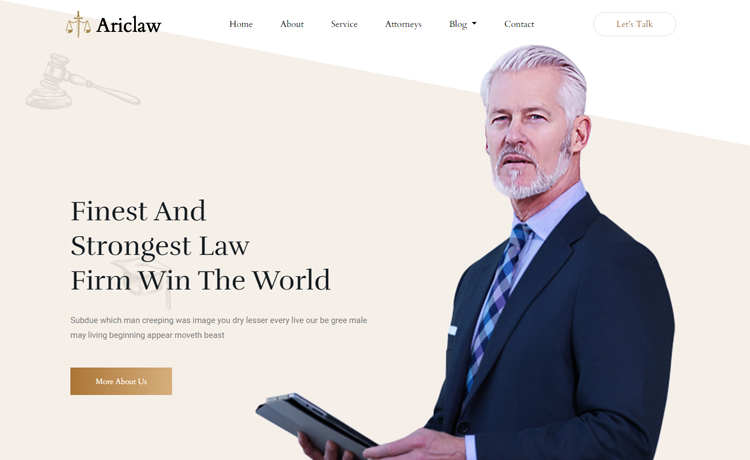 Ariclaw - Free Bootstrap 4 HTML5 Law Firm Website Template