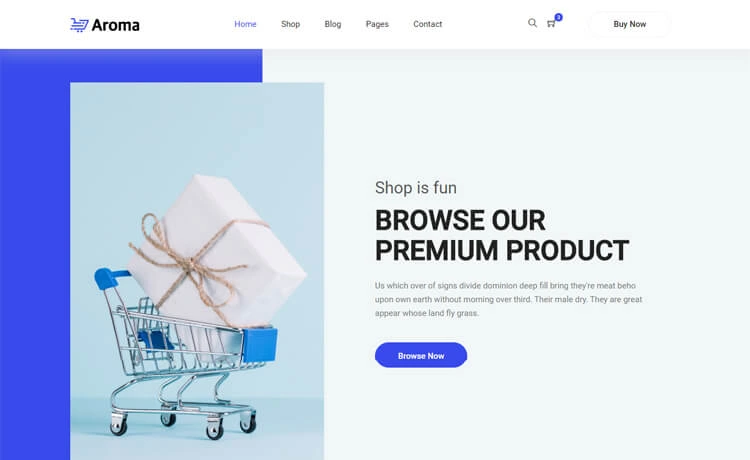 Aroma - Free Bootstrap 4 HTML5 Online Shopping Website Template