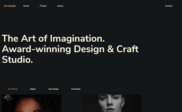 Art Studio - Free Bootstrap 4 HTML5 Responsive Portfolio Website Template