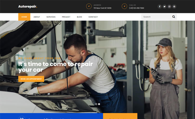 AutoRepair - Free Bootstrap 4 HTML5 Business Website Template