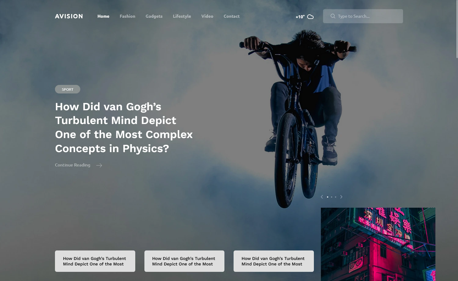 Avision - HTML5 Free Bootstrap Blog Template for Outstanding Websites