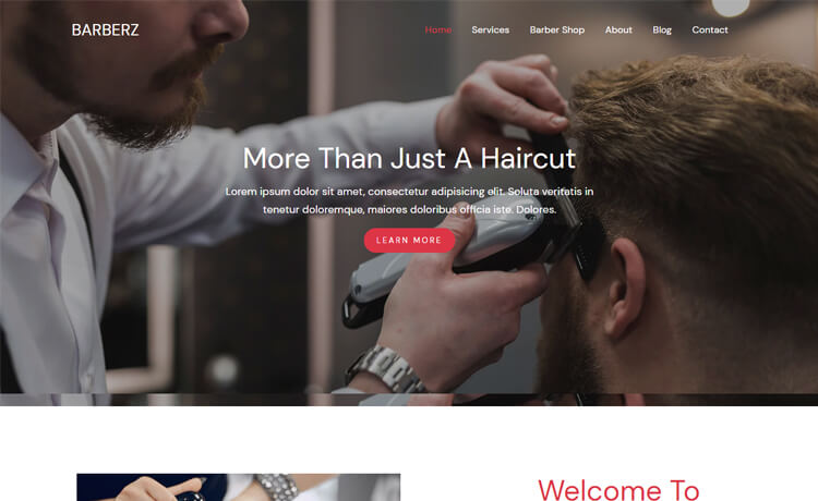 Barberz - Free Bootstrap 4 HTML5 Barbar Shop Website Template
