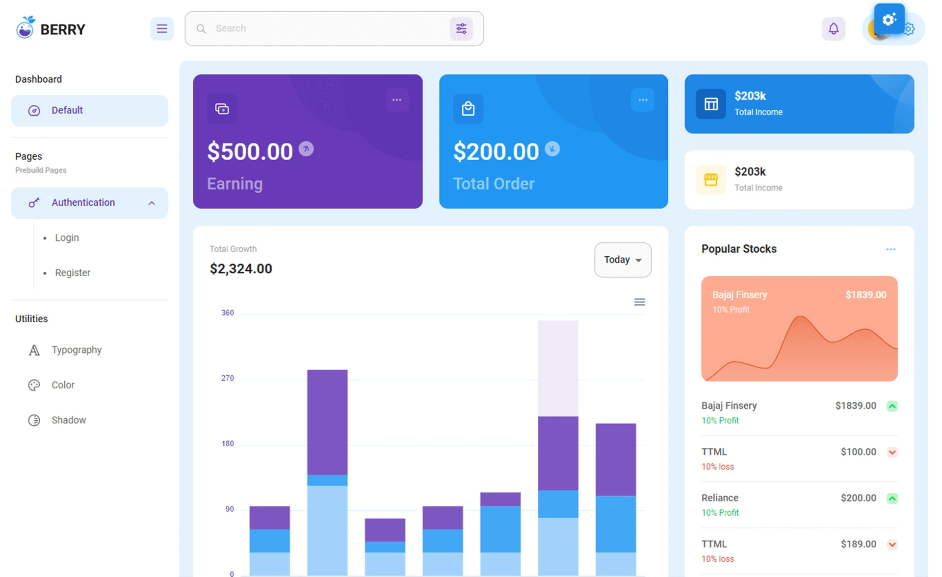 Berry - Free Responsive React Admin Dashboard Template