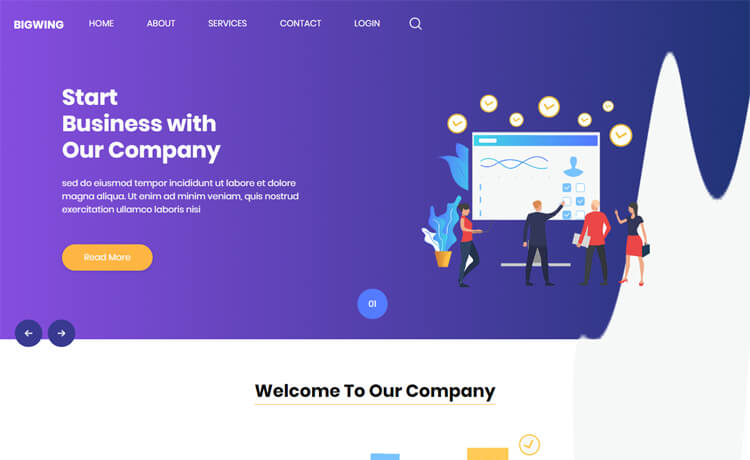 Bigwing - Free Bootstrap 4 HTML5 Business Website Template