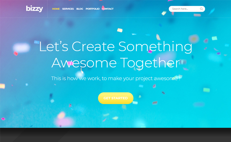Bizzy - Free Bootstrap 4 HTML5 web design agency website template
