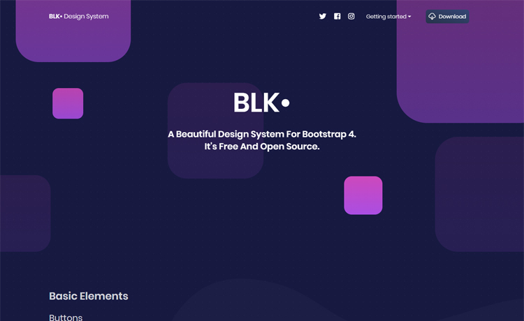 Blk - Free Bootstrap 4 design system