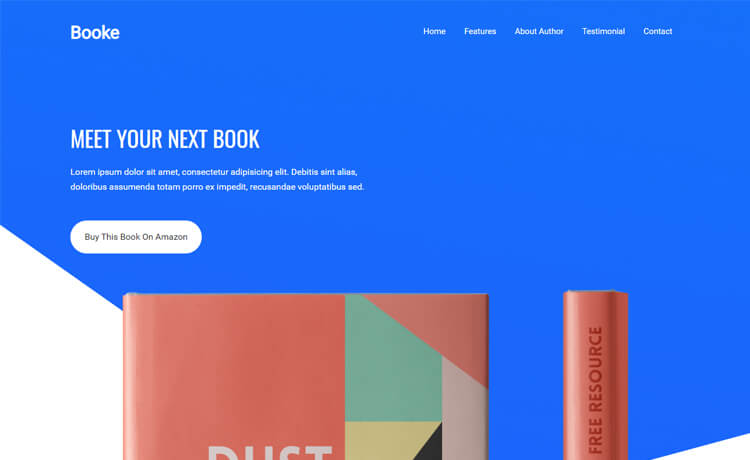 Booke - Free Bootstrap 4 HTML5 Responsive Landing Page Template