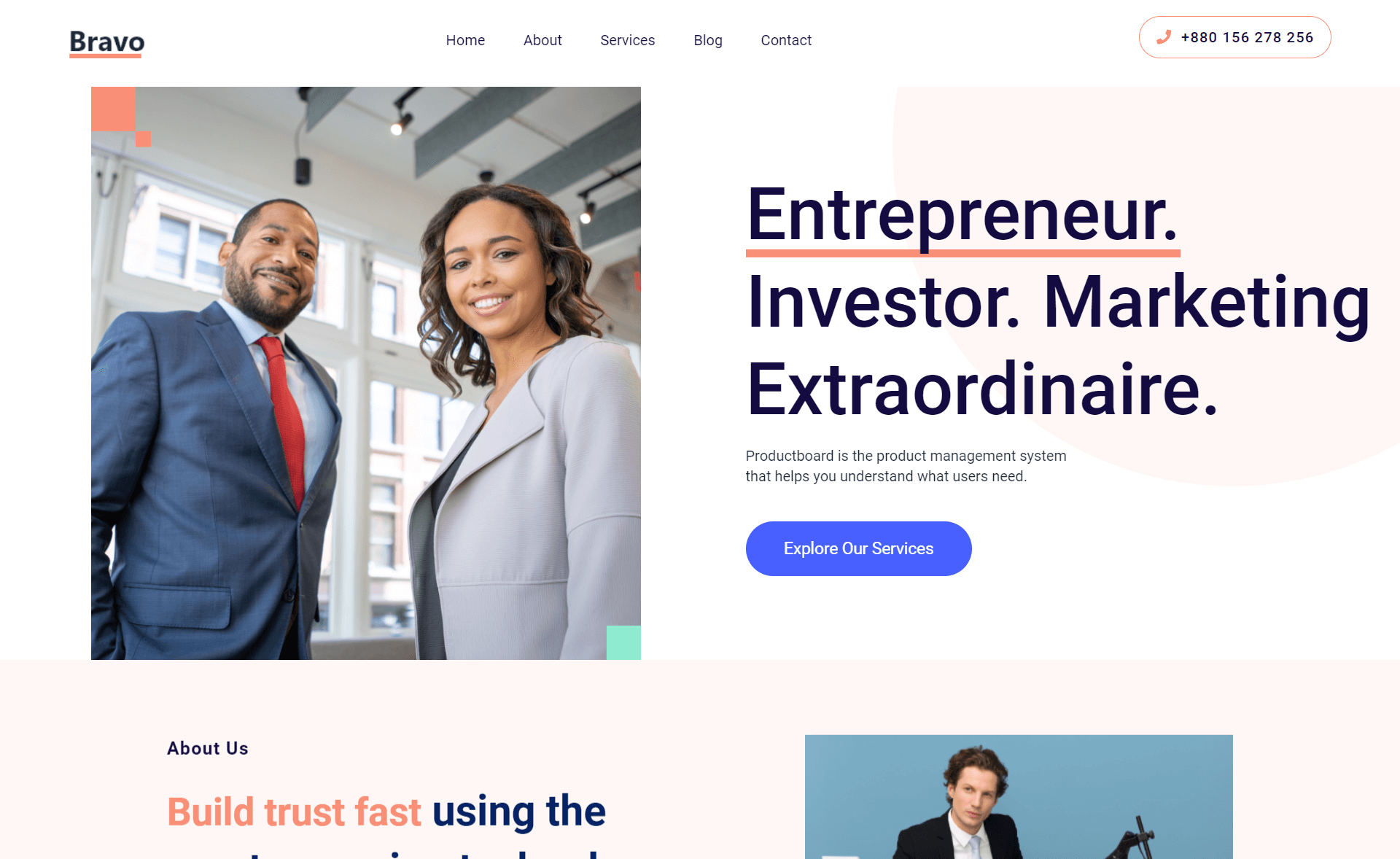 Bravo - Free Responsive Bootstrap 4 HTML5 Business Website Template