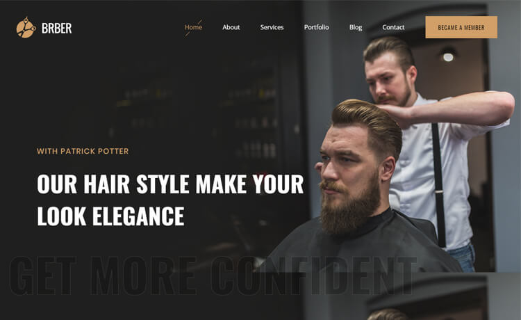 Brber - Free Bootstrap 4 HTML5 Barbershop Website Template