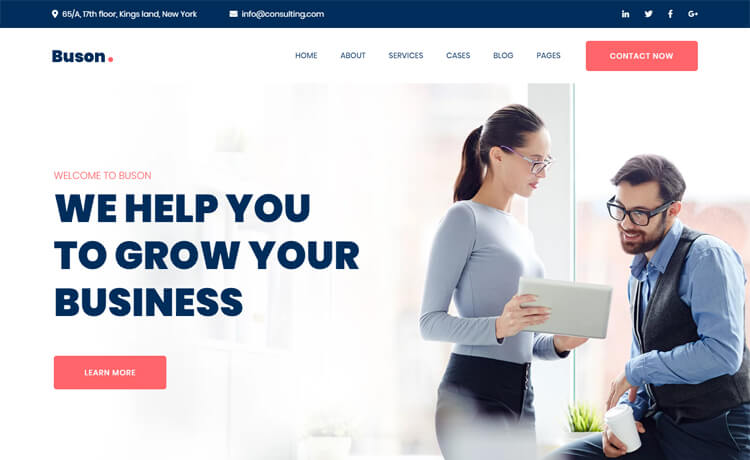 Buson - Free Bootstrap 4 HTML5 Professional Business Website Template