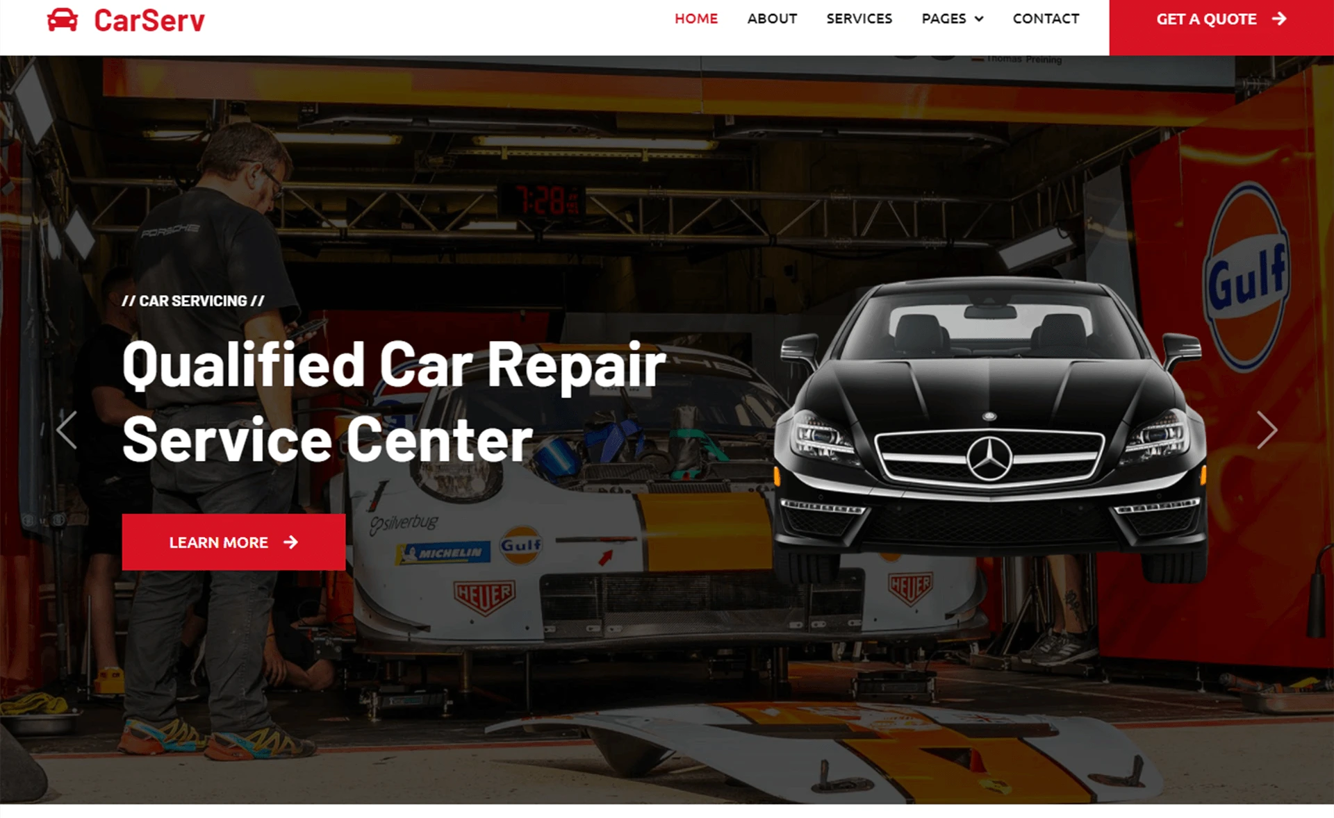 CarServ - Free HTML5 Bootstrap 5 Car Repairing Website Template