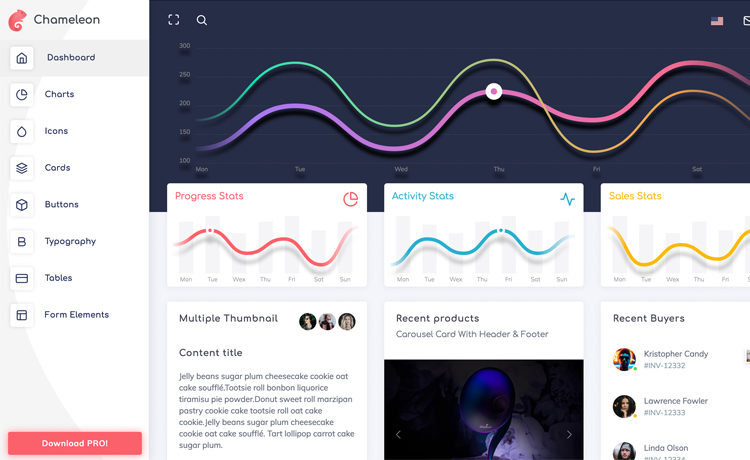 Chameleon Admin - Free Bootstrap 4 Admin Dashboard Template