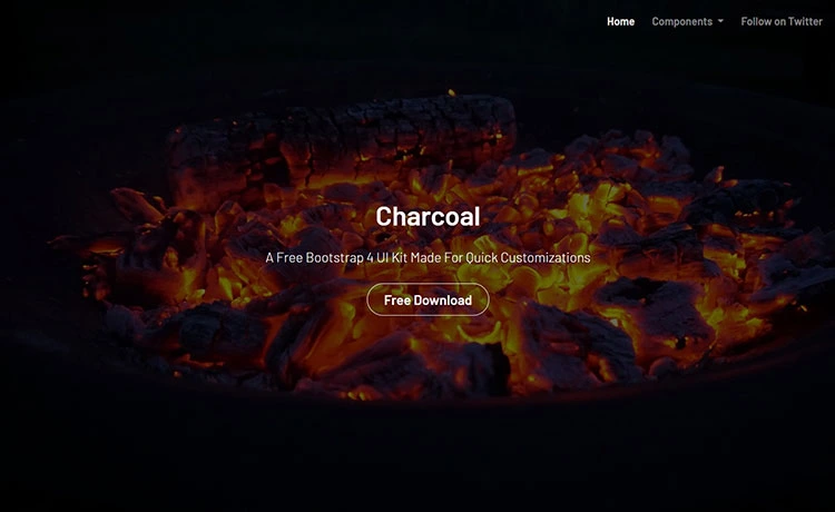 Charcoal - Free HTML5 Bootstrap 4 App UI Kit