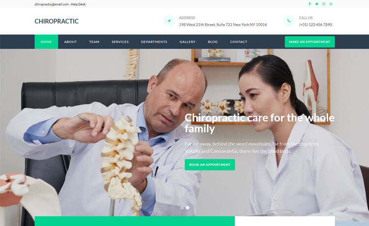 Chiropractic - Free Responsive Bootstrap 4 HTML5 Medical Website Template