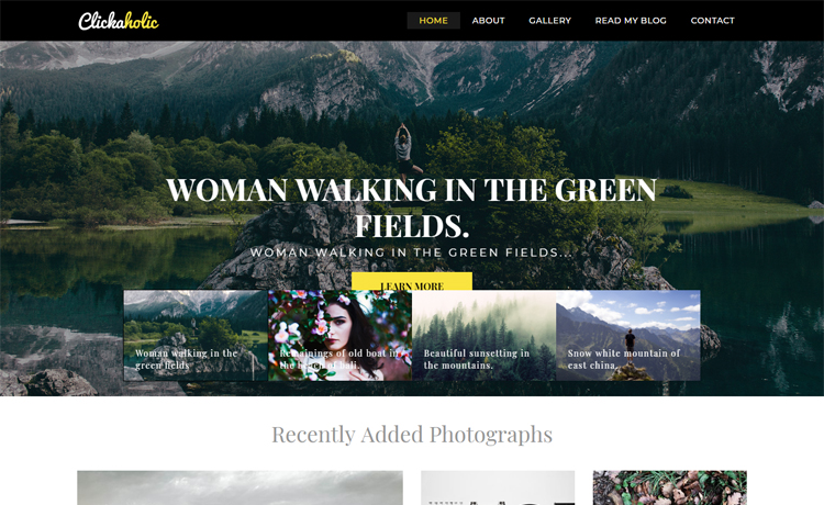 Click - Free Responsive HTML5 Photography Template