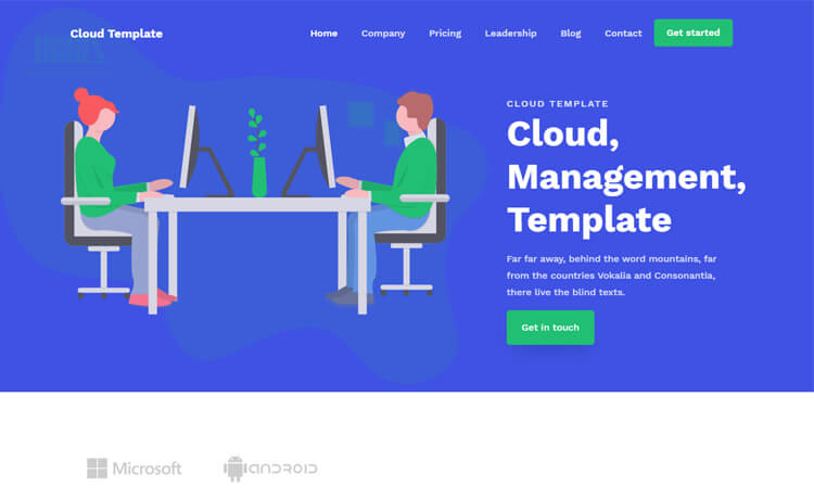CloudTemplate - Free Bootstrap HTML5 Hosting Website Template