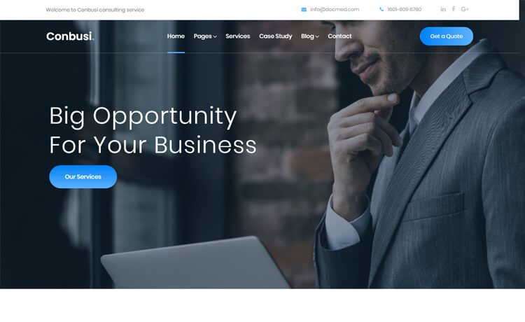 Conbusi - Free Bootstrap 4 HTML5 Responsive Agency Website Template