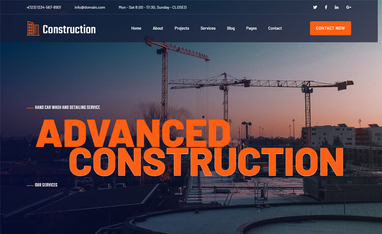 ConstructionCompany - Free Bootstrap 4 HTML5 Responsive Agency Website Template