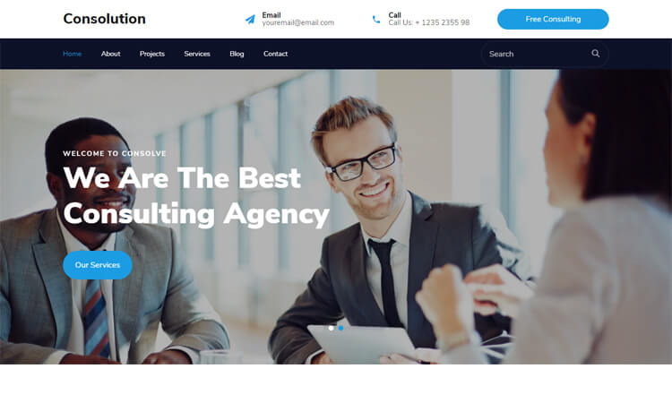 Consulotion - Free Bootstrap 4 HTML5 Consulting Business Website Template