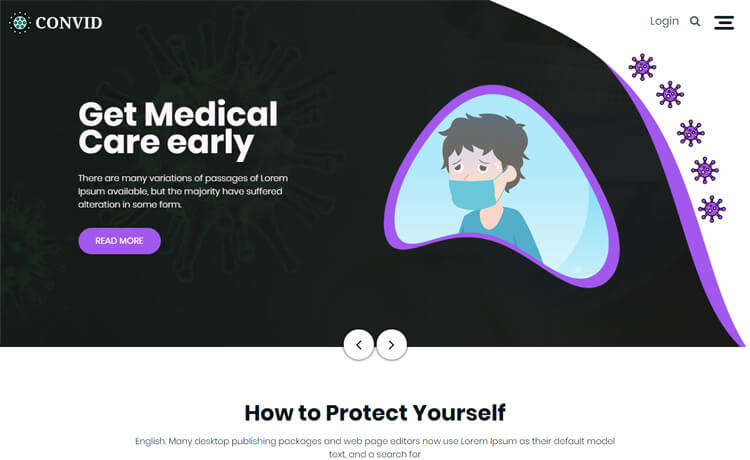 Convid - Free Bootstrap 4 HTML5 Responsive Medical Website Template