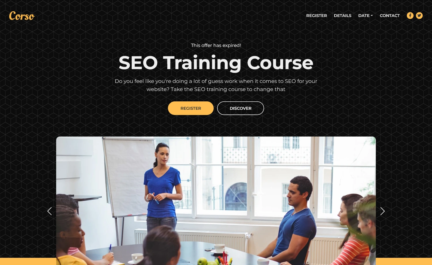 Corso - Free Responsive Bootstrap 4 Education Website Template