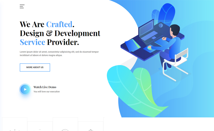 Crafted - Free Bootstrap 4 HTML5 creative agency template