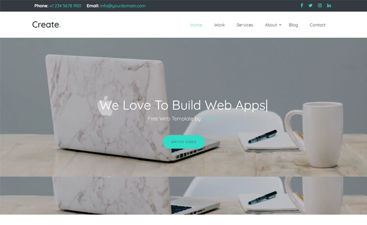 Create - Free Bootstrap 4 HTML5 Business Website Template
