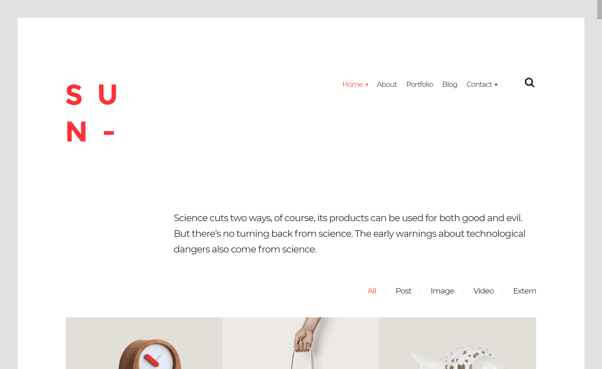 Sun - Free Responsive Bootstrap 4 HTML5 Portfolio Website Template