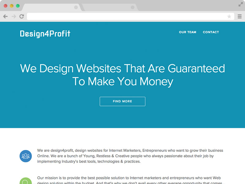 Design4Profit - An Elegant Responsive Business Template for large, medium and small company.