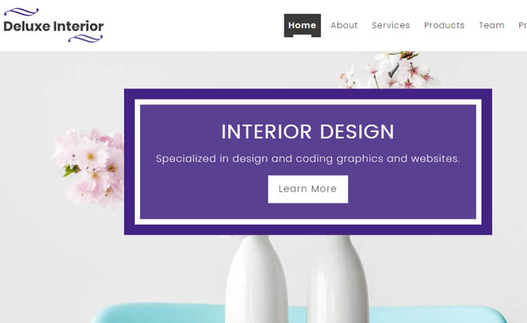 Delux Interior - Free Bootstrap 4 HTML5 Agency Website Template