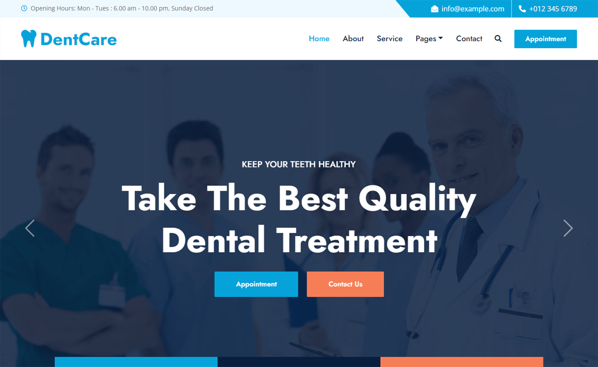 Dentcare - Free Responsive Bootstrap 5 HealthCare Website Template