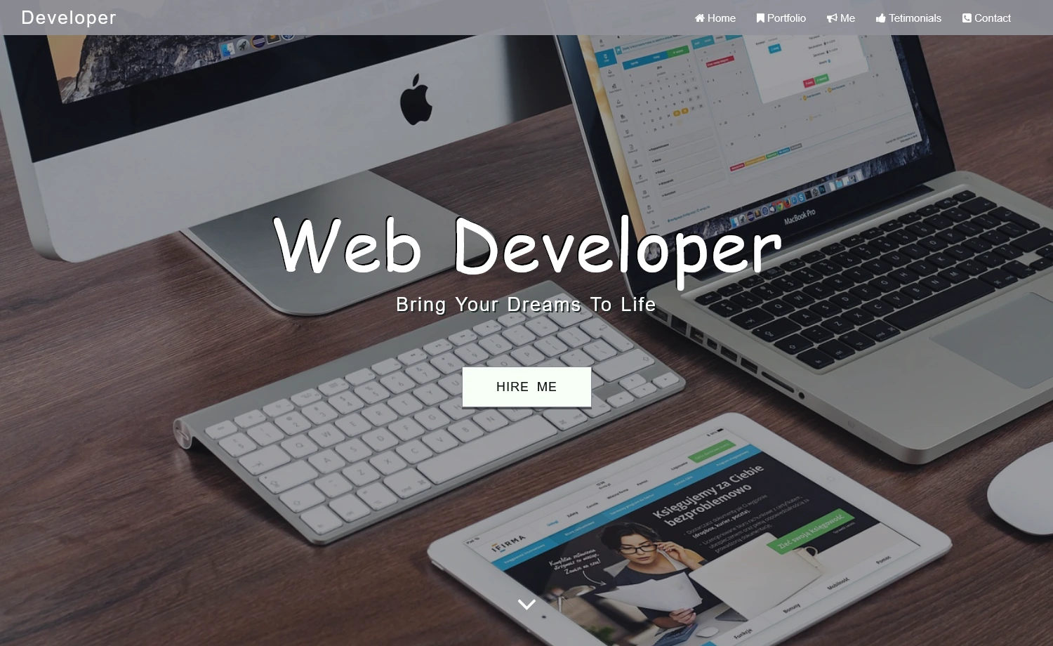 Developer - Responsive Personal Website Template