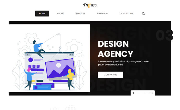 Diffuso - Free HTML5 Bootstrap Web Design Agency Website Template