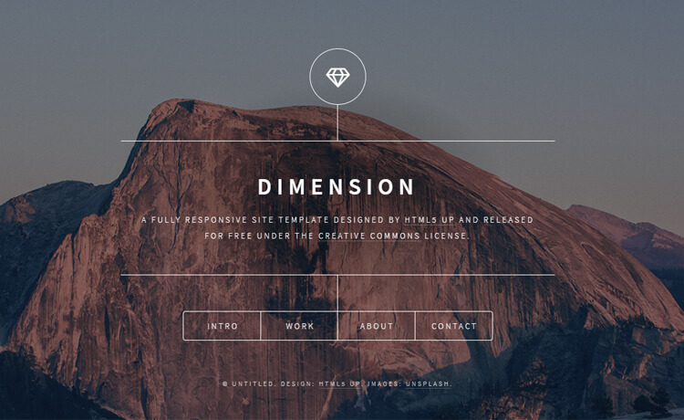 Dimension - Free Responsive HTML5 Personal Portfolio Website Template