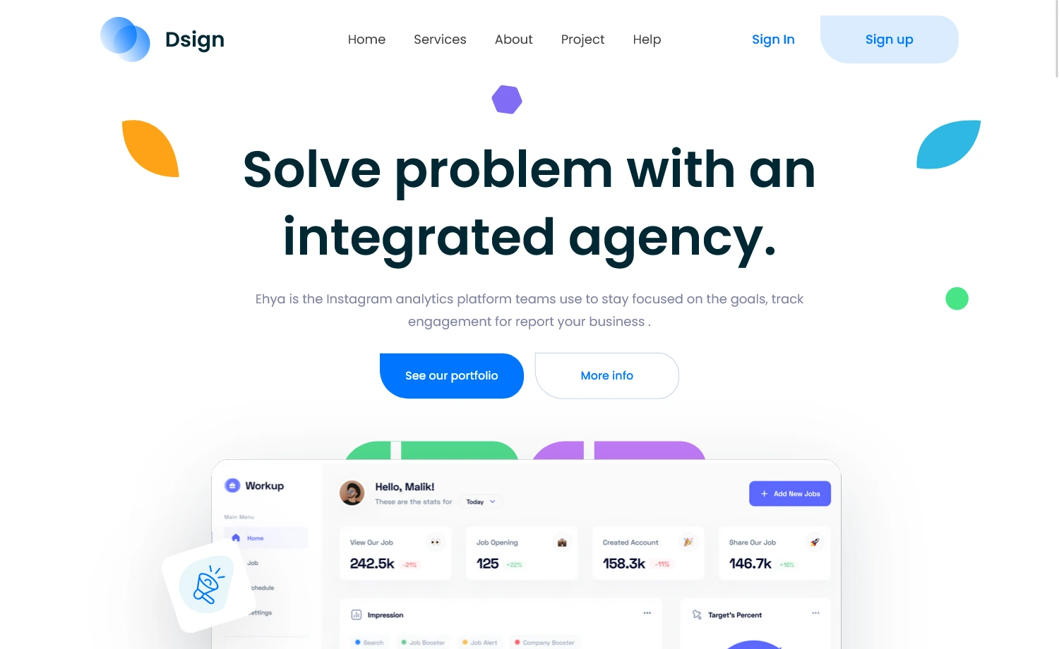 Dsign - Free Tailwind CSS Agency Website Template