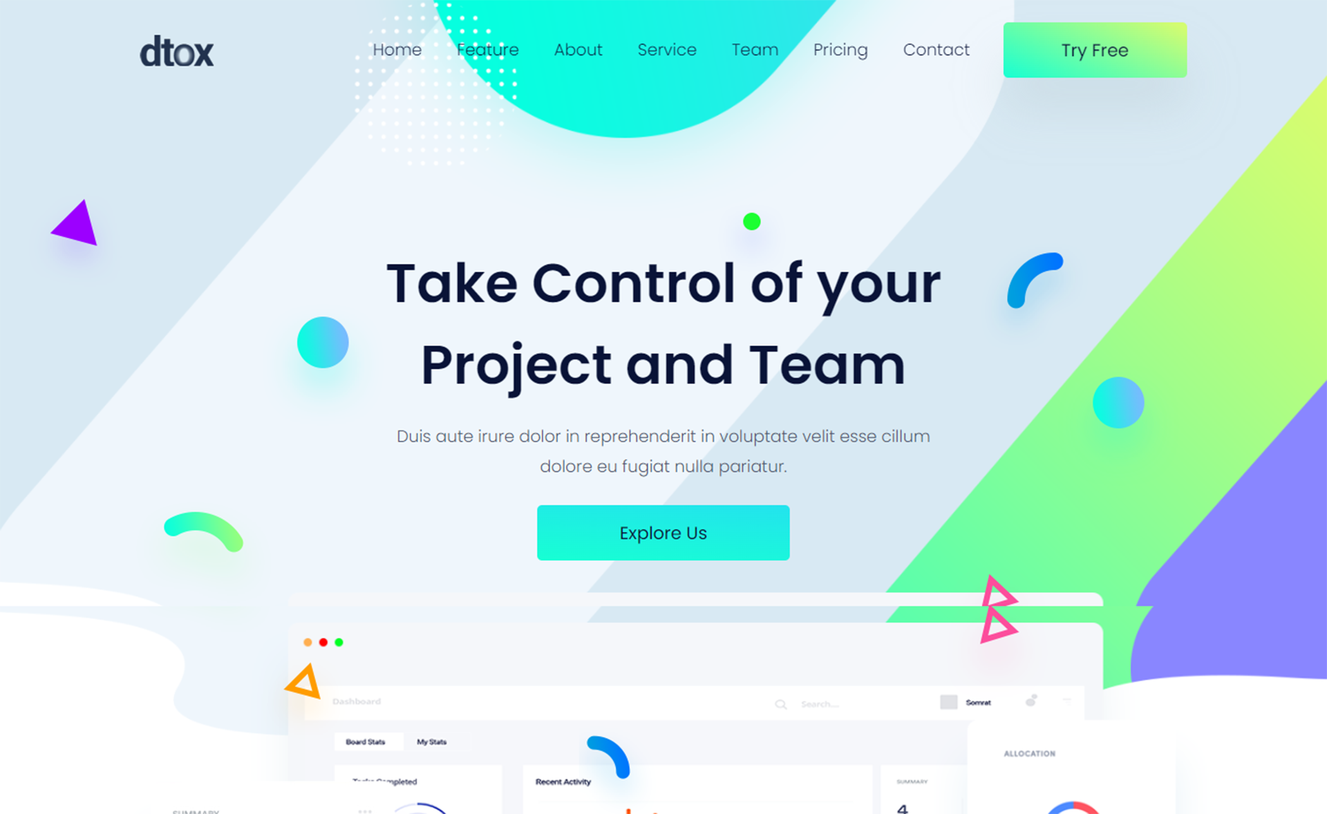 Dtox - Free Bootstrap 4 HTML5 Landing Page Template