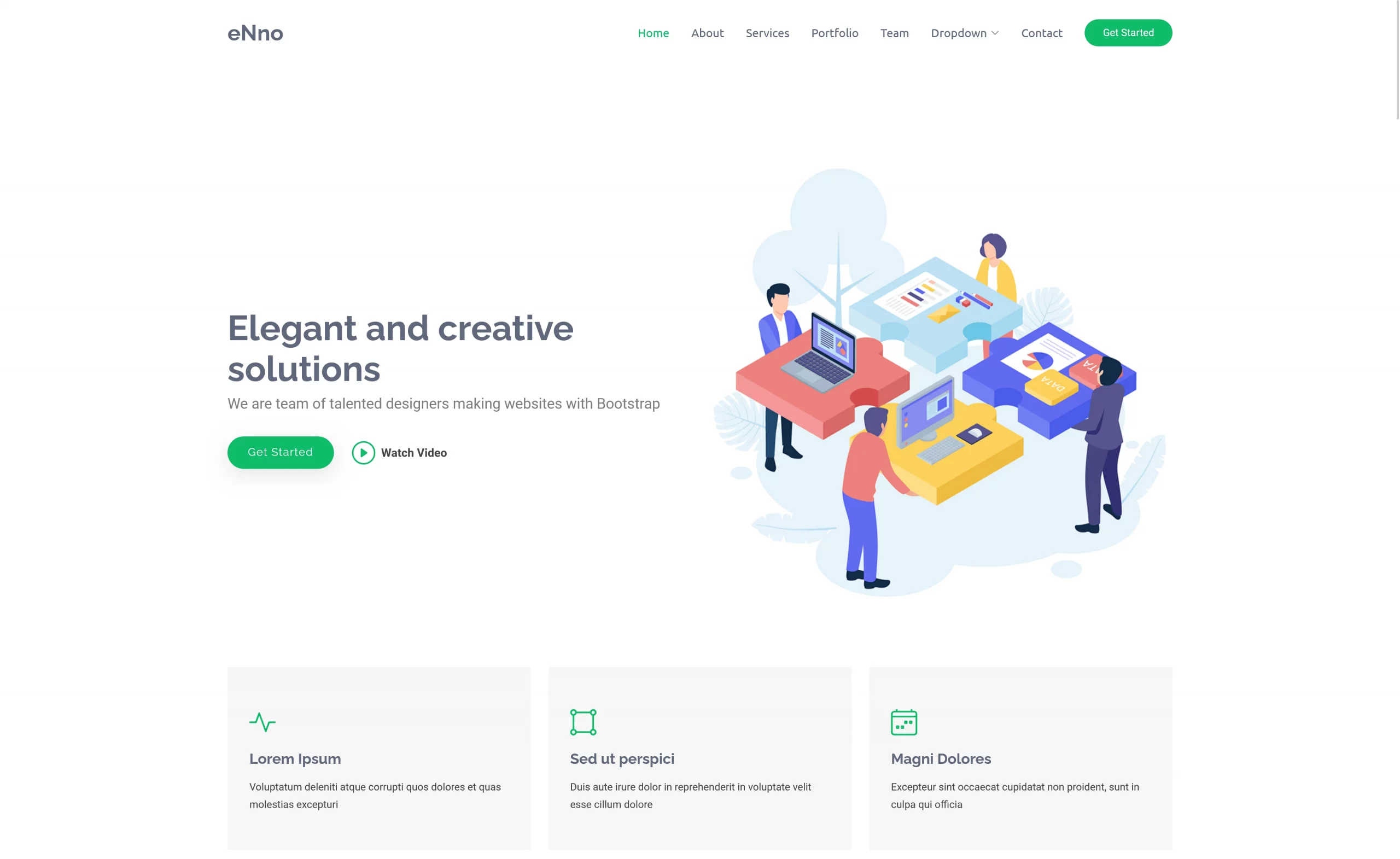 eNno - Free Responsive One-Page Bootstrap 5 Business Template