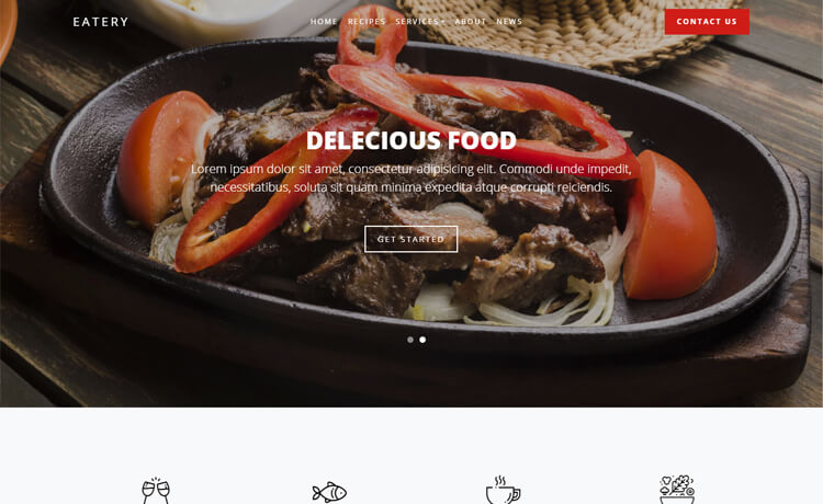 Eatery - Free Bootstrap 4 HTML5 Restaurant Website Template
