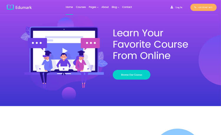 Edumark - free Bootstrap 4 HTML5 Education Website Template