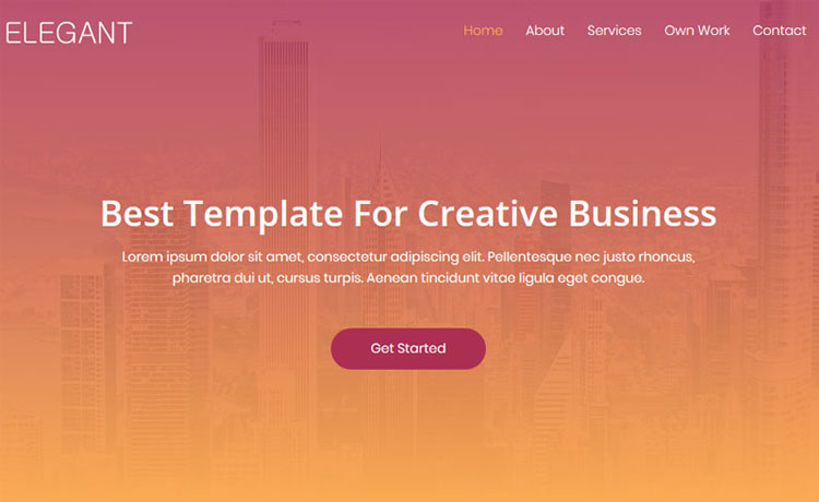 Elegant - Free Bootstrap creative business website template