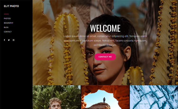 Elit - Free Bootstrap 4 HTML5 Responsive Photography Website Template