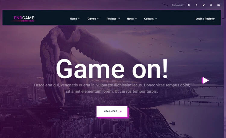 EndGame - Free Bootstrap 4 HTML5 Gaming Website Template