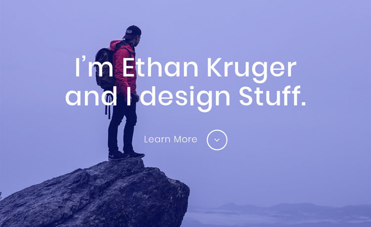 Ethan - A free Bootstrap HTML5 one-page personal portfolio website template for web developer, photographer, graphic designer