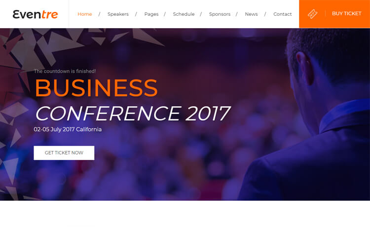 Eventre - Free Responsive HTML5 Bootstrap 4 Event Management Website Template