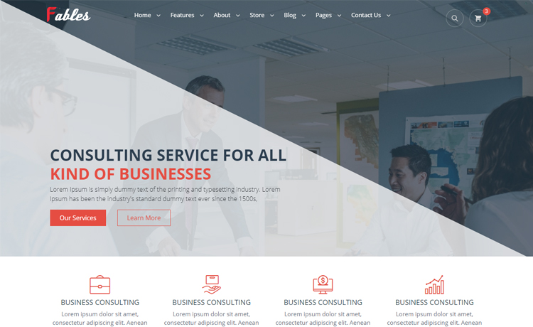 Fables - Free Bootstrap 4 HTML5 business website template