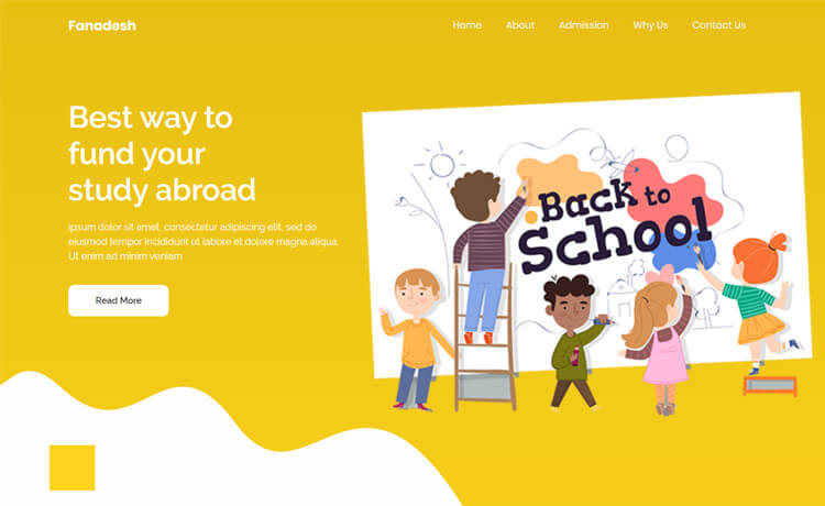 Fanadesh - Free Bootstrap 4 HTML5 Education Website Template