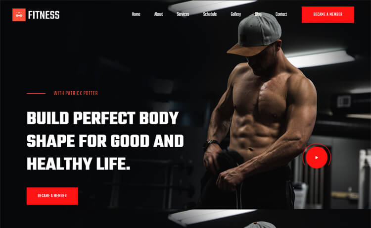 FitnessClub - Free Bootstrap 4 HTML5 Responsive Fitness Website Template