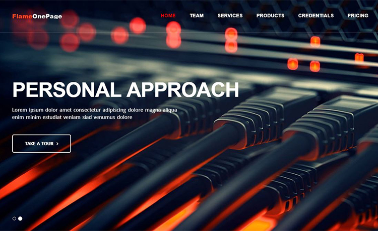 Flame One Page - Free Bootstrap Business, Agency, Personal One Page Template